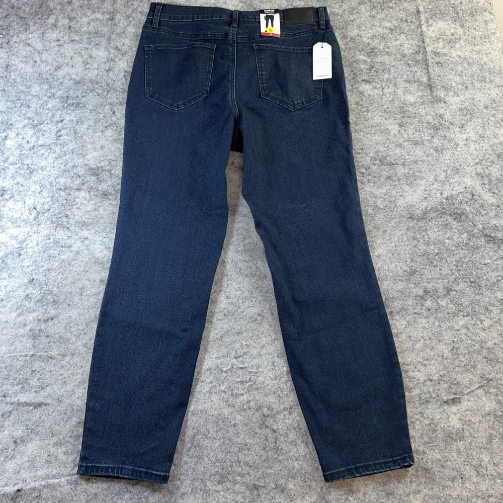 New Express Skinny Jeans Women's Size 14 Denim Dark Wash - Picture 2 of 12